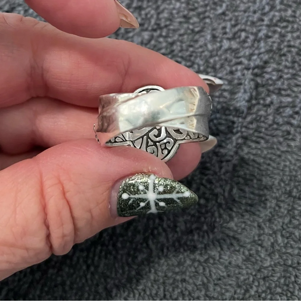 Sarda Twilight Opal Doublet Ring set in Sterling Silver, size 10